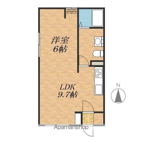 ユトリロ帯広東(1LDK/1階)の間取り写真