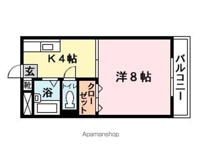 青葉建商ビル(1K/4階)の間取り写真