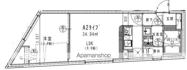 JVC RESIDENCE OJI(1LDK/4階)の間取り写真