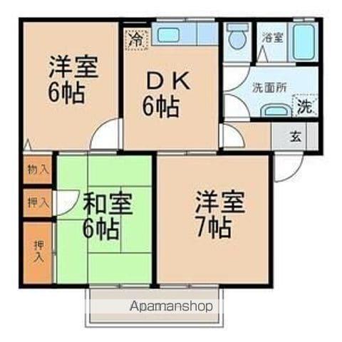 ハイムローリエ(3DK/1階)の間取り写真