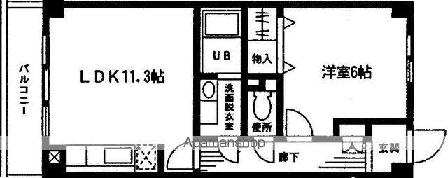 エスパシオ(1LDK/1階)の間取り写真