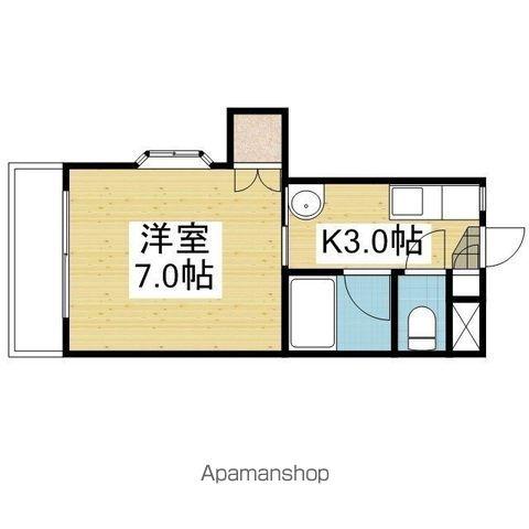 参川第4マンション(1K/2階)の間取り写真