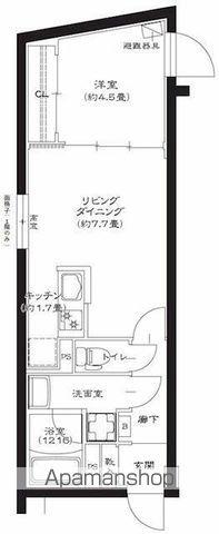 GENOVIA池袋(1LDK/2階)の間取り写真