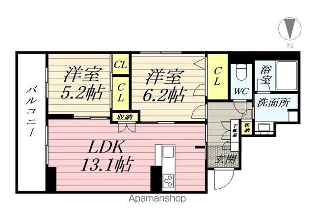 セリージャ デ トーア(2LDK/3階)の間取り写真