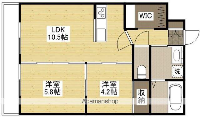 ソレイユ(2LDK/1階)の間取り写真