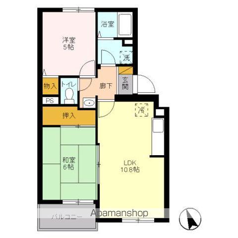 メゾンドベール(2LDK/3階)の間取り写真