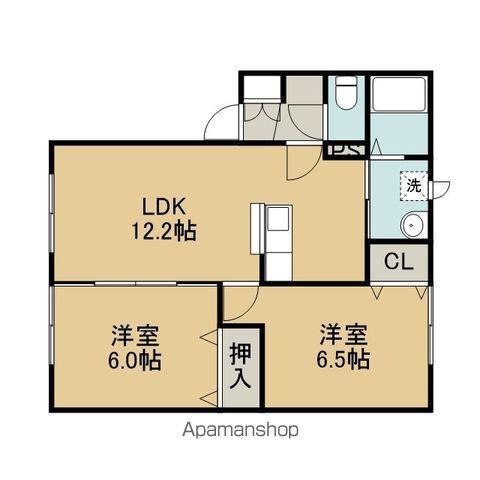 エルレガーデンⅠ(2LDK/2階)の間取り写真