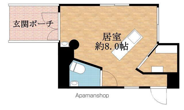 メゾンドリベルテ2(ワンルーム/1階)の間取り写真