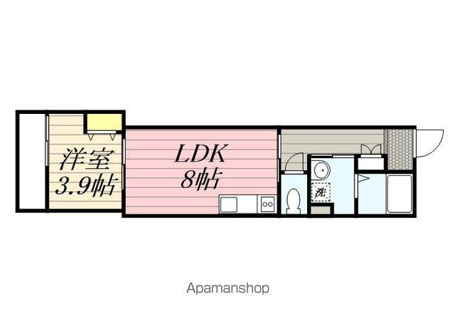 ペルル穴川(1LDK/2階)の間取り写真