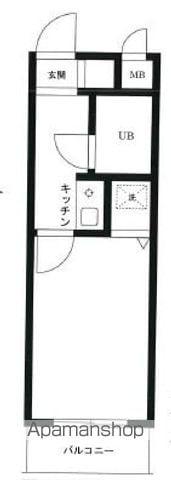 プレール新中野(1K/4階)の間取り写真