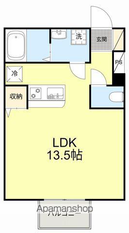 サニープレイス小松島Ⅱ(1LDK/1階)の間取り写真