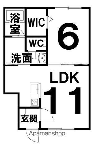 イルニード(1LDK/2階)の間取り写真