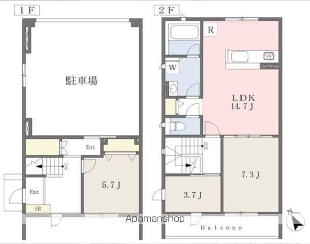 パルコート粕屋(3LDK)の間取り写真