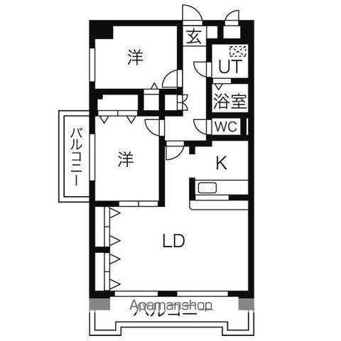 リーブル藤ヶ丘(2LDK/7階)の間取り写真