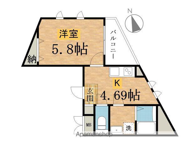 KAILUA-VILLA(1DK/3階)の間取り写真