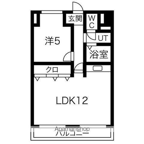 パールアベニュー223(1LDK/3階)の間取り写真