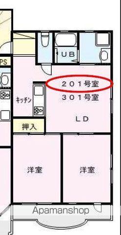 第1リバティハウス(2LDK/2階)の間取り写真