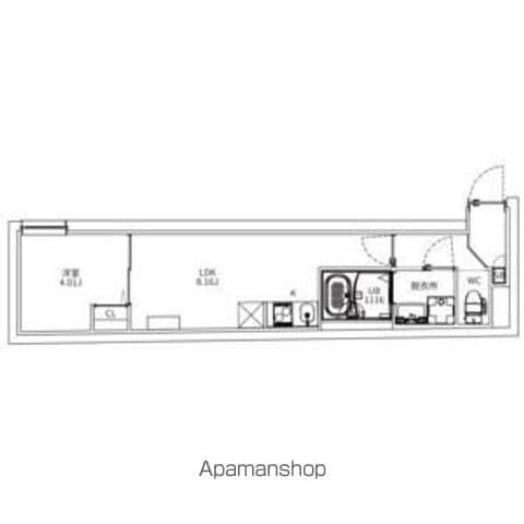 MAXIV CITY神楽坂(1LDK/1階)の間取り写真