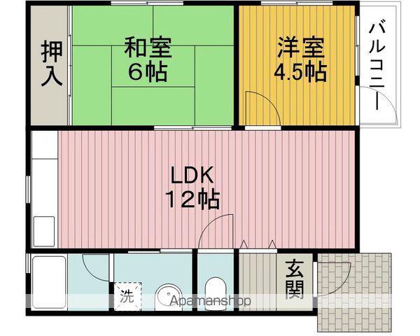 キャロル栗ケ丘(2LDK/2階)の間取り写真