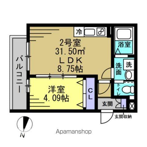 H1蘇我(1LDK/1階)の間取り写真