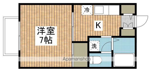 マーサ上大川前(1K/1階)の間取り写真