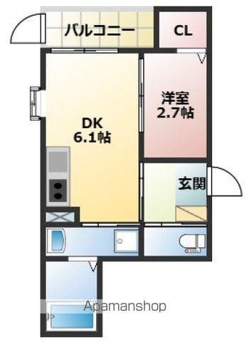 ソラナ博多(1DK/1階)の間取り写真
