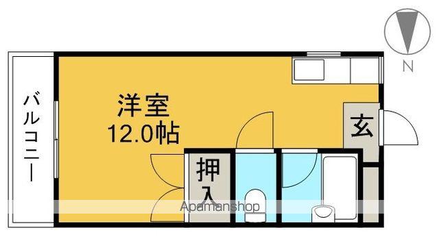 ベルデン朝倉(ワンルーム/3階)の間取り写真