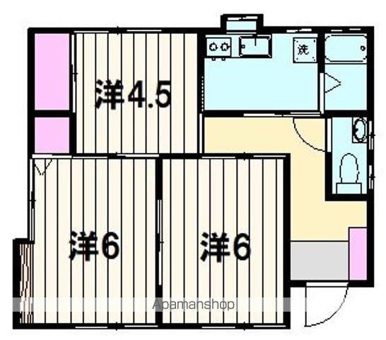 西武鉄道国分寺線 恋ケ窪駅 徒歩16分 2階建 築64年(3K)の間取り写真