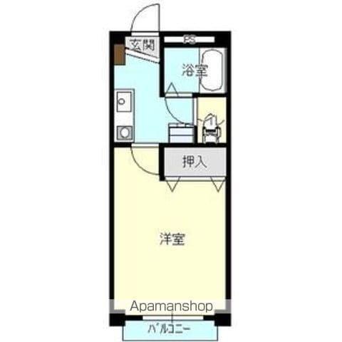 山田線 上盛岡駅 徒歩36分 2階建 築25年(1K/1階)の間取り写真