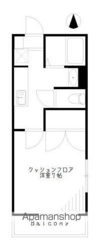 RAKUZAN(1K/2階)の間取り写真