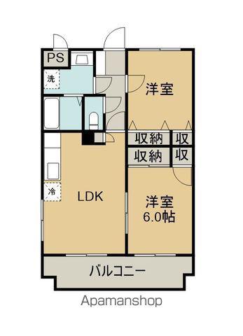 グランシャリオ(2LDK/2階)の間取り写真