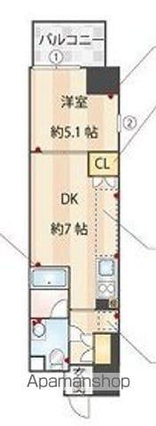 ALIVIS西葛西NORTE(2SLDK/6階)の間取り写真