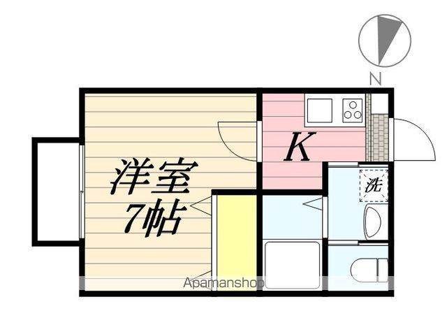 フェリオ葛城(1K/2階)の間取り写真