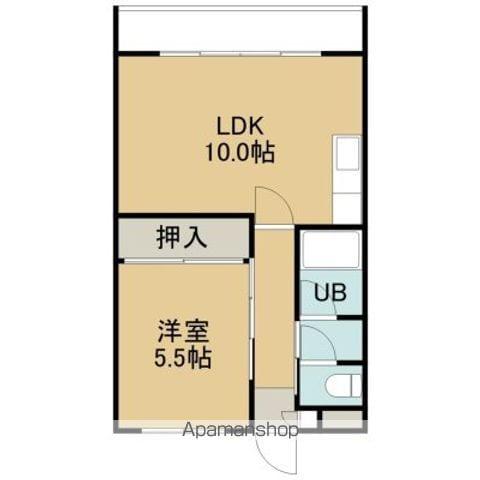 コンフォートサンシ(1LDK/3階)の間取り写真