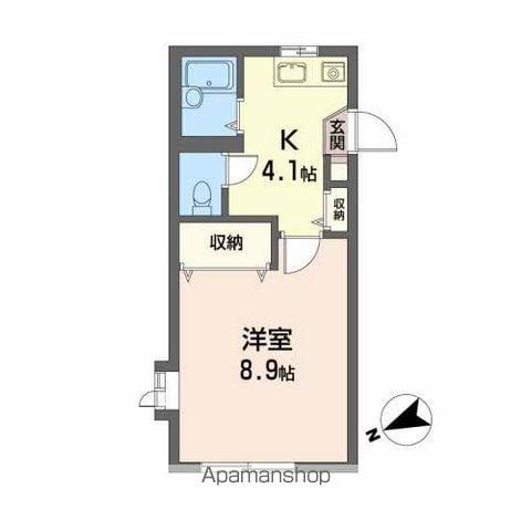 グリーンヴィレッヂ(1K/1階)の間取り写真