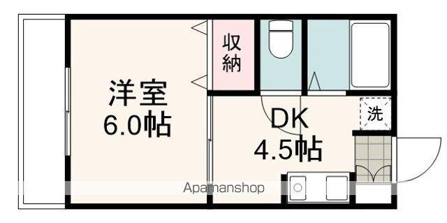 フローレンス千代田(1DK/2階)の間取り写真