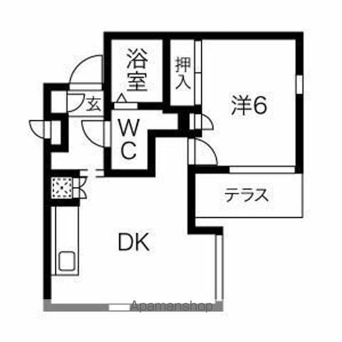 エスペランサ新守山(1DK/1階)の間取り写真