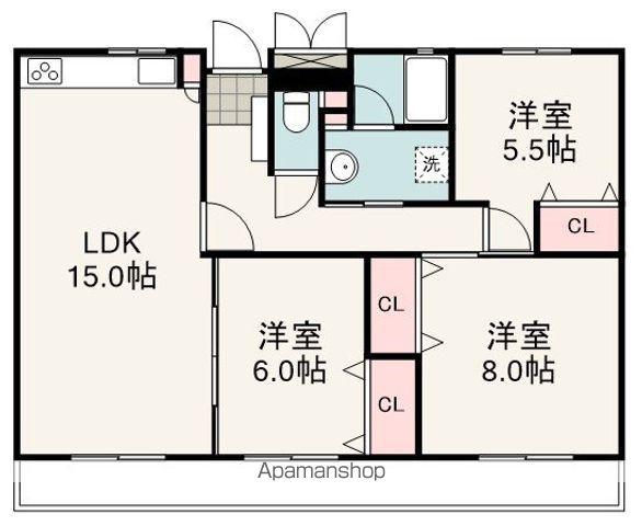 AVENIR大岩(3LDK/1階)の間取り写真
