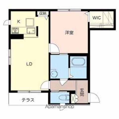 LAPORTE向ヶ丘(1LDK/1階)の間取り写真