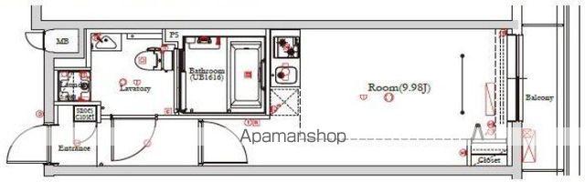 シャンファーレ中野リブート(ワンルーム/3階)の間取り写真