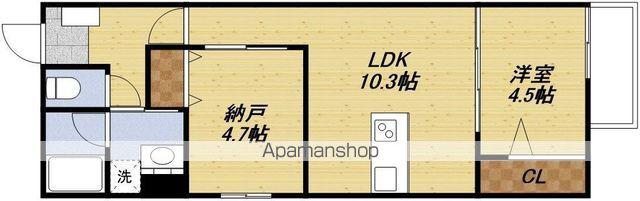 ルロワ千里山(1SLDK/1階)の間取り写真