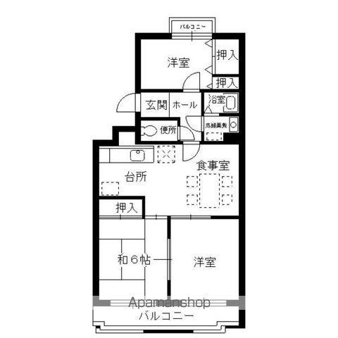 プランタンハイツ(3DK/3階)の間取り写真