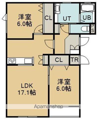 ル・シャルマン1号館(2LDK/2階)の間取り写真