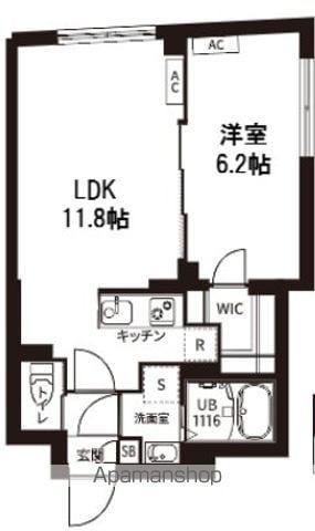 レピュア旗の台レジデンス(1LDK/1階)の間取り写真