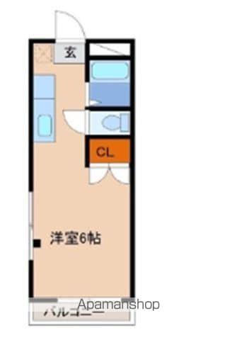 ヒロ大巌寺(ワンルーム/3階)の間取り写真