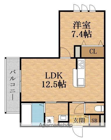 DOUXLUMIERESHINMORI(1LDK/1階)の間取り写真