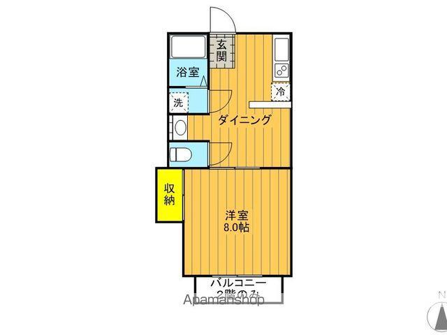 リバーストーン桑野(1K/1階)の間取り写真