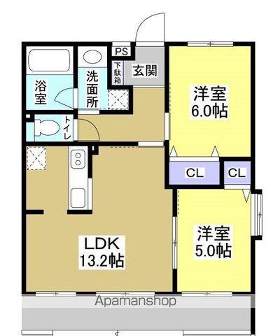 グランドガーデン凜(2LDK/3階)の間取り写真