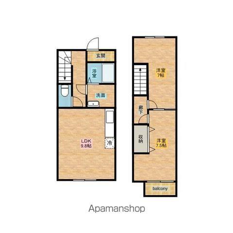 ＪＥＵＮＥＳＳＥ　Ｂ(2LDK)の間取り写真