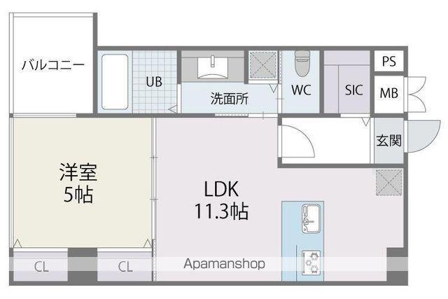 アルティザ博多ミッドシティ(1LDK/15階)の間取り写真